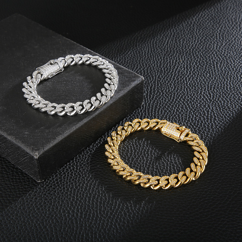 KALEN 12mm CNCラインストーンキューバンチェーン - Cuban Link Chain 12Mm のレビューと価格