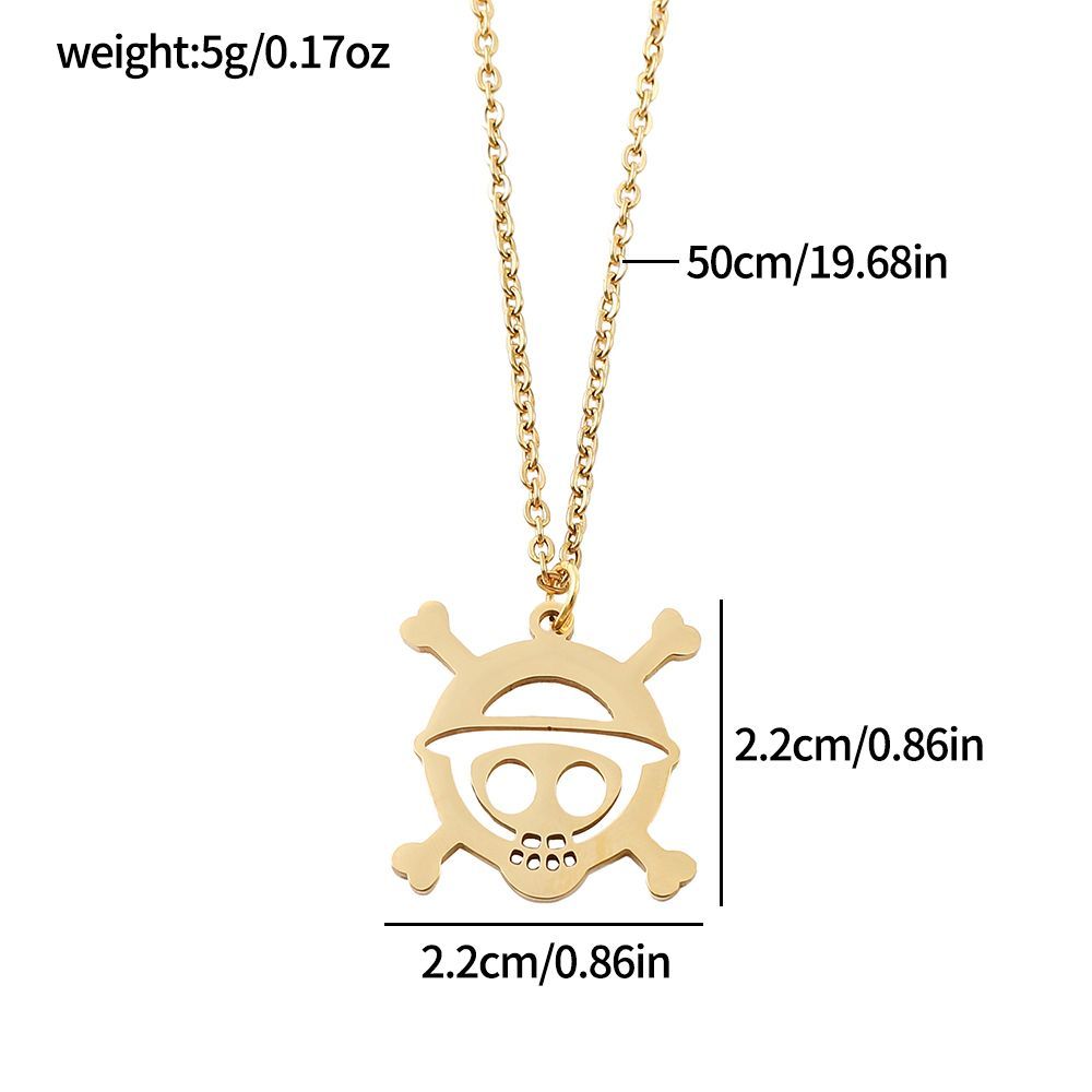 アニメスカル合金中空ペンダントネックレス日本の漫画漫画 2D - Anime Pendant Necklace のレビューと価格