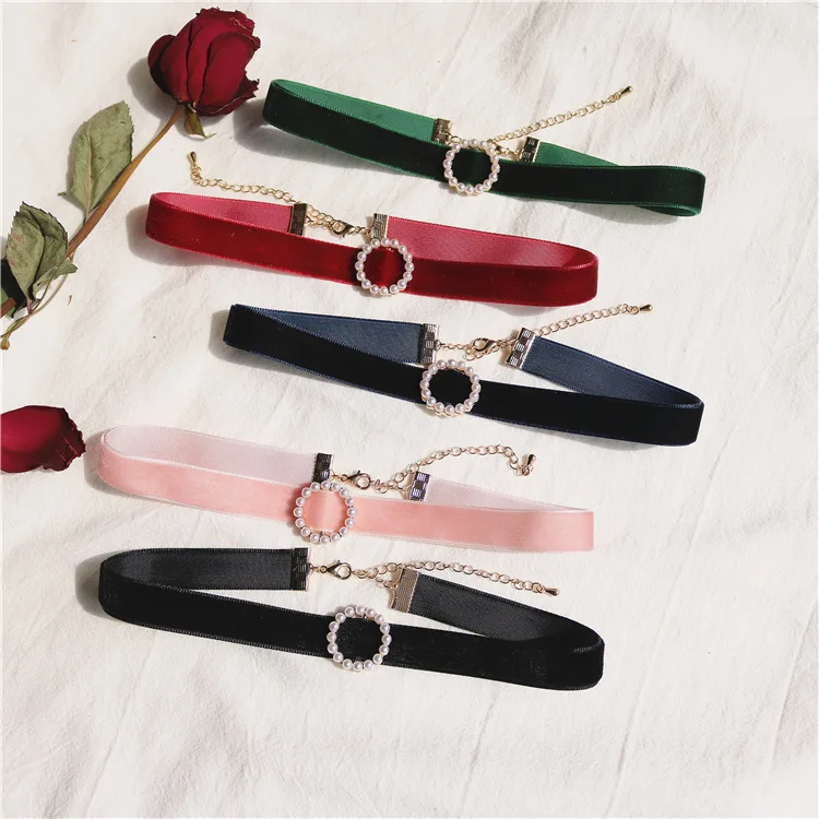 女性と女の子のための真珠のベルベットネックレス,ヴィンテージ - Pearl Choker Necklace Vintage のレビューと価格