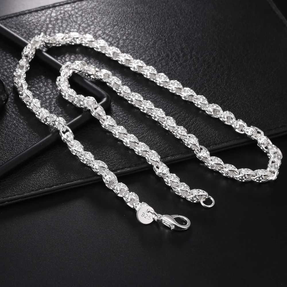 人気のチャーム、925スターリングシルバー製、5mmのチェー - 925 Sterling Silver Chain Necklace Men のレビューと価格