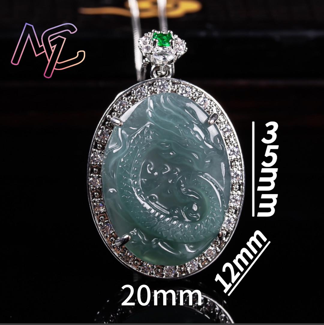 ミャンマー翡翠ドラゴンペンダントネックレス 925 シルバー - 925 Sterling Silver Chain Necklace Men のレビューと価格